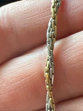 Vintage Winard 12k gold filled twisted gold & silver necklace & bracelet set